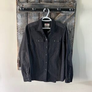 Women's Fjallraven Ovik Re-Wool Button Down Shirt w/Patches on Elbows
